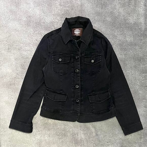 Solitaire y2k womens black denim - Picture 1 of 7